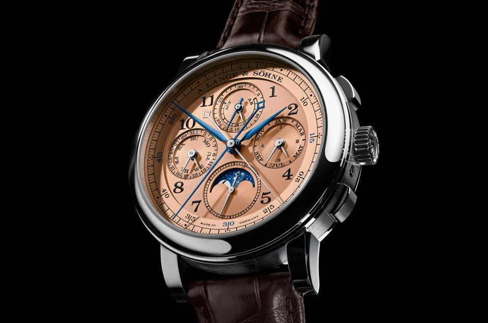 朗格1815追針萬年歷白金鮭魚面限量100只新發(fā)行