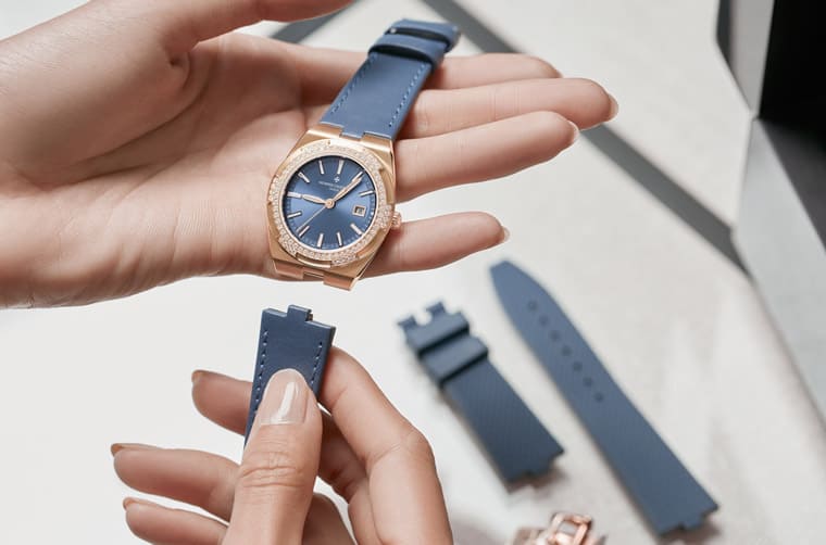 Overseas石英女表特有「晴山藍(lán)」面盤江詩丹頓專為這個(gè)國家限量打造