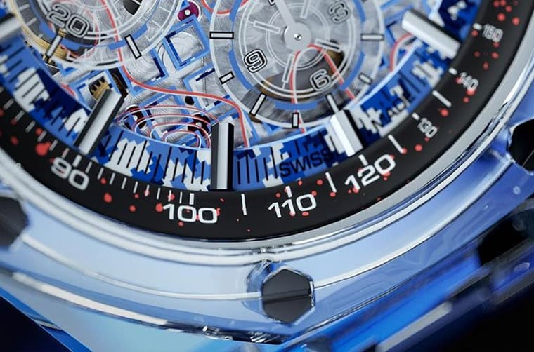 超吸睛!主打迷彩軍事風(fēng)的透明皇家橡樹離岸型計(jì)時(shí)碼表