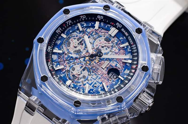 超吸睛!主打迷彩軍事風(fēng)的透明皇家橡樹離岸型計(jì)時(shí)碼表