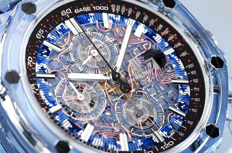 超吸睛!主打迷彩軍事風(fēng)的透明皇家橡樹離岸型計(jì)時(shí)碼表